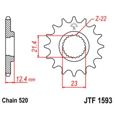 Řetězové kolečko JT Yamaha Raptor 250                                                                                                                                                                                                                     