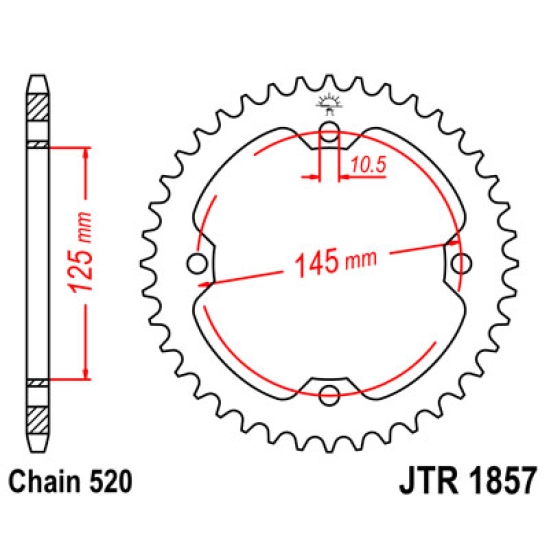 Rozeta JT YAMAHA 42 zubů                                                                                                                                                                                                                                  