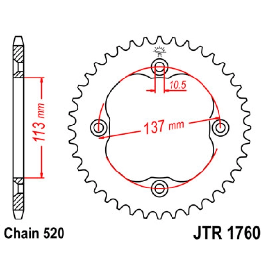 Rozeta JT 37 zubů Suzuki LTZ, LTR                                                                                                                                                                                                                         