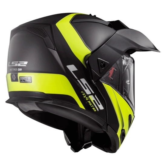 Helma LS2 FF324 METRO EVO RAPID Matt Black Gloss Yellow, FOG FIGHTER (PINLOCK)