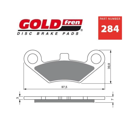 Brzdové destičky GOLDFREN 284 AD                                                                                                                                                                                                                          
